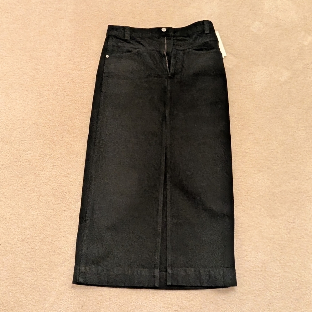 NWT khaite cotton denim midi skirt